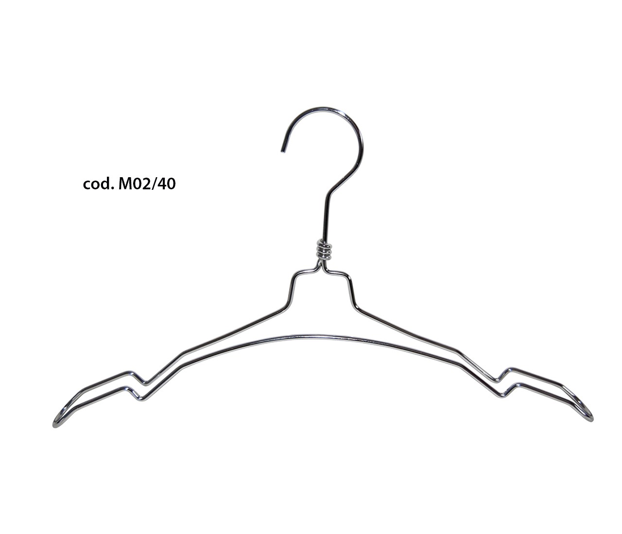 20 Grucce In Acciaio Inossidabile 5mm - Extra Forti E Sottili (45x23,5 Cm) - Antiruggine, Portata 15,9 Kg - Per Camicie, Abiti, Pantaloni - Colore Argento