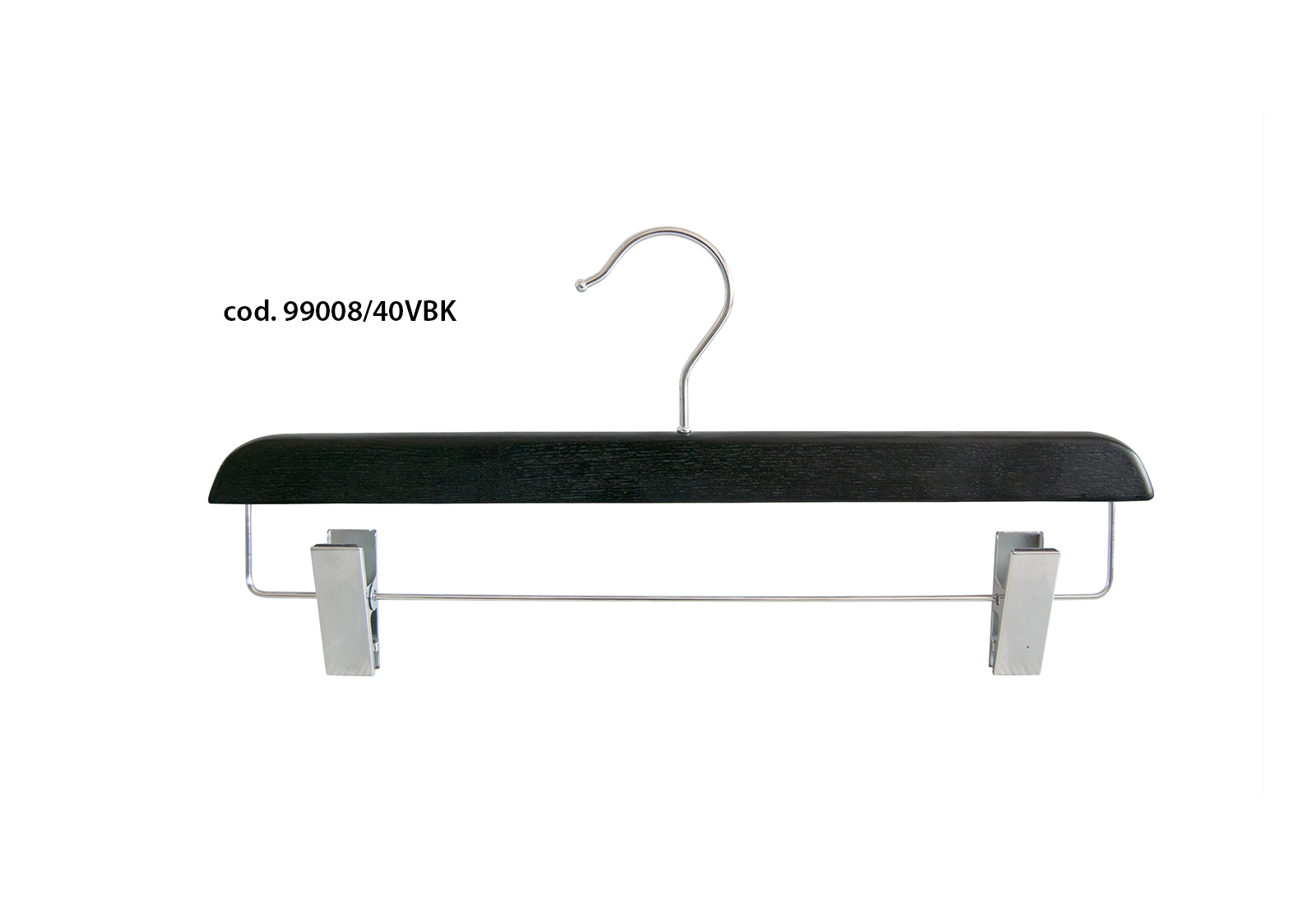 Gruccia appendiabito 42 x 2,5 cm - Velluto nero | Manichini Store