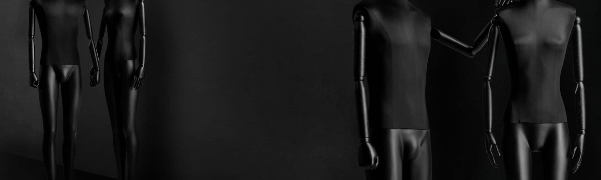 manichini sartoriali neri uomo donna