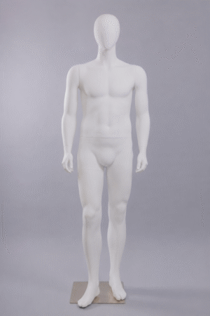manichino uomo confomato curvy taglia forte taglia 50 bianco opaco