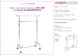 stender 100cm barra doppia