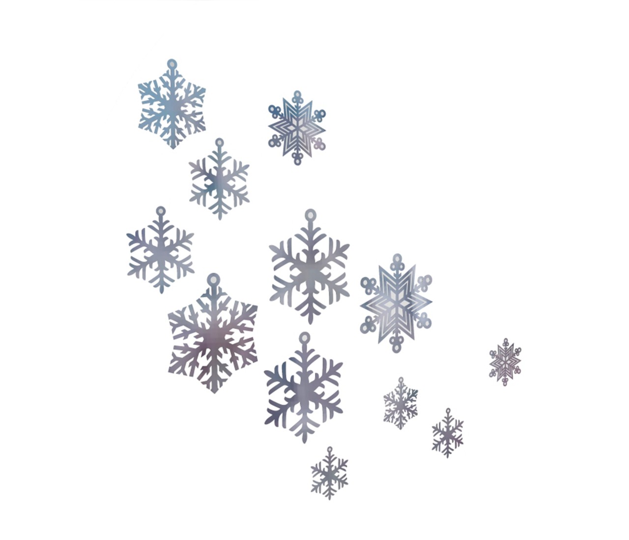 kit fiocchi di neve per esposizione vetrina visual