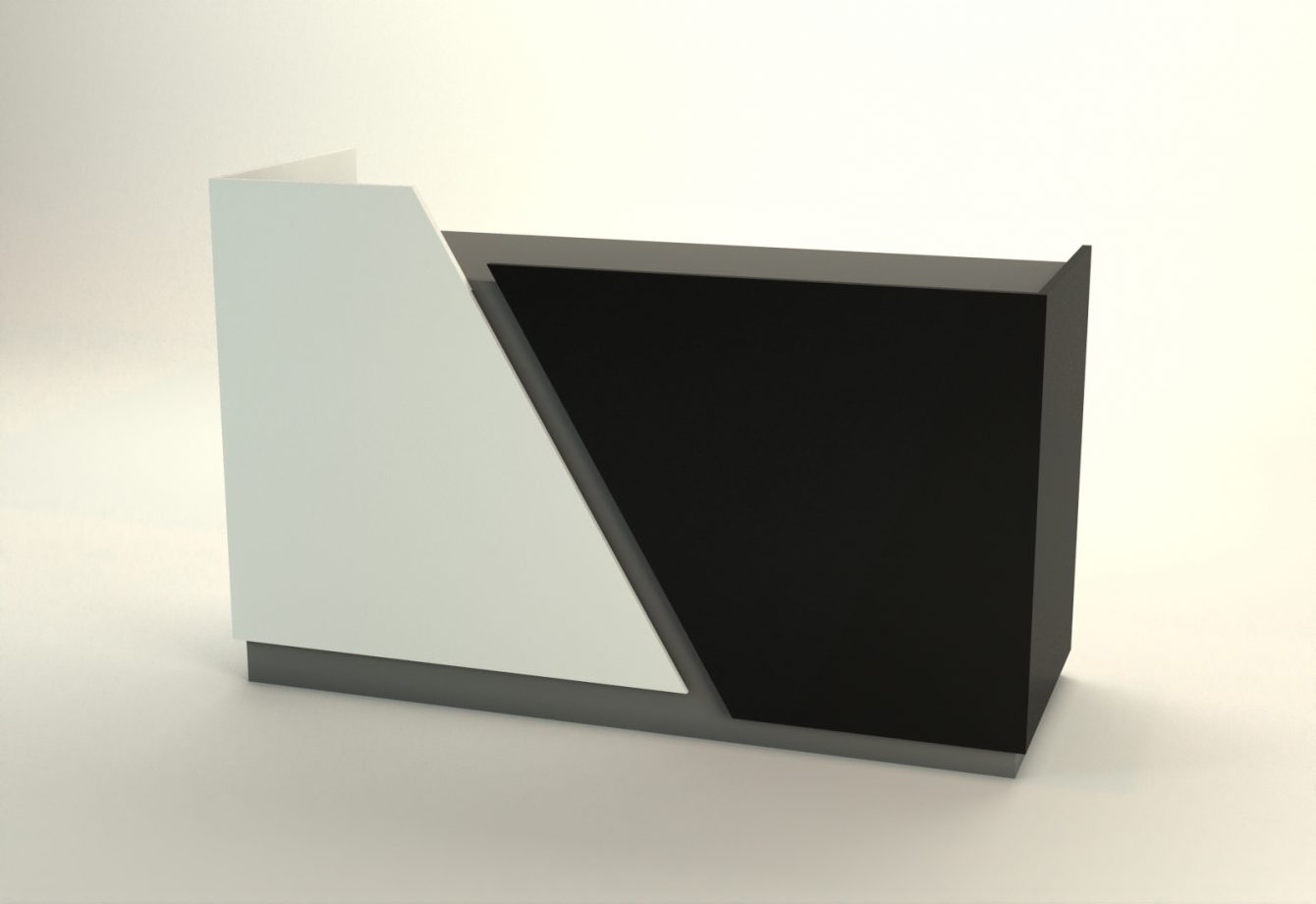banco cassa design bianco nero grigio