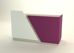 banco cassa slide grande bianco viola avorio