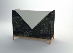 banco cassa trick marmo nero grigio chiaro