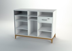 banco cassa trick top vetro frassino silicio graffite retro