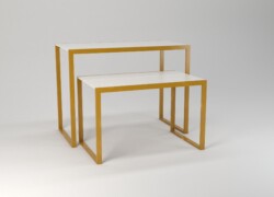 coppia tavolo servizio centro stanza ORO bianco portal 01