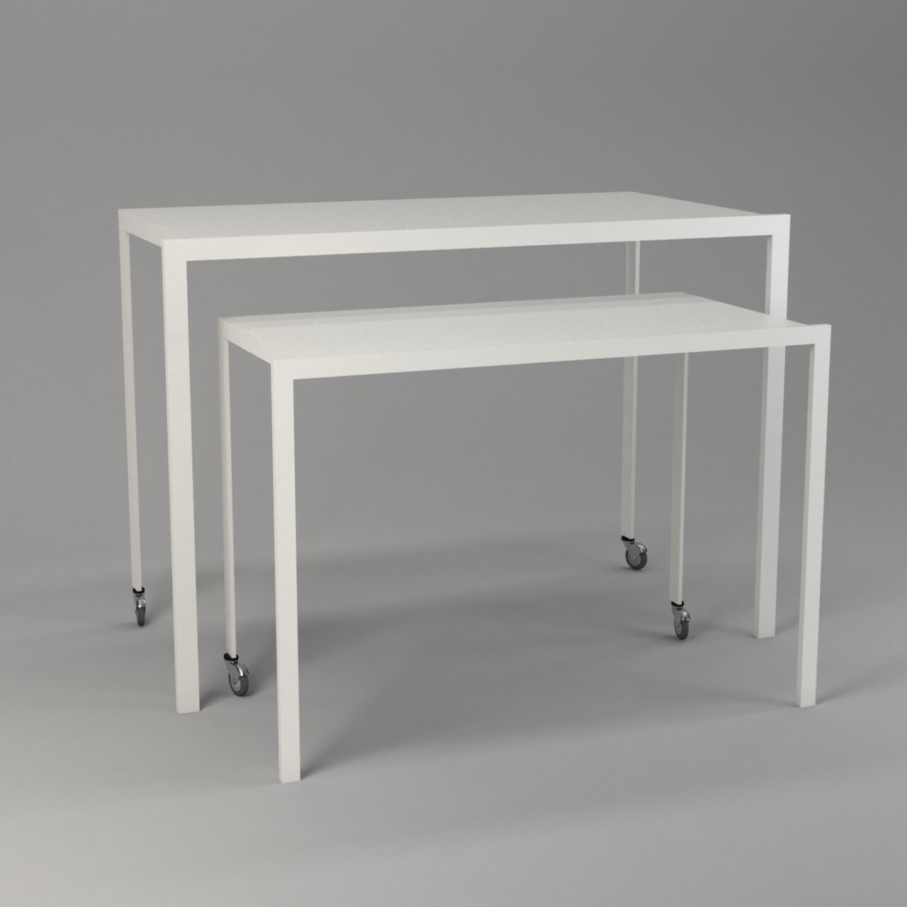 coppia tavolo servizio centro stanza bianco ruote dynamic 01