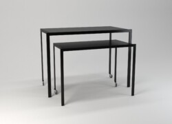 coppia tavolo servizio centro stanza nero ruote dynamic 01