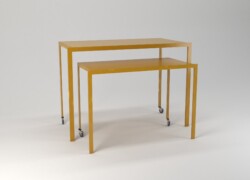 coppia tavolo servizio centro stanza oro ruote dynamic 01