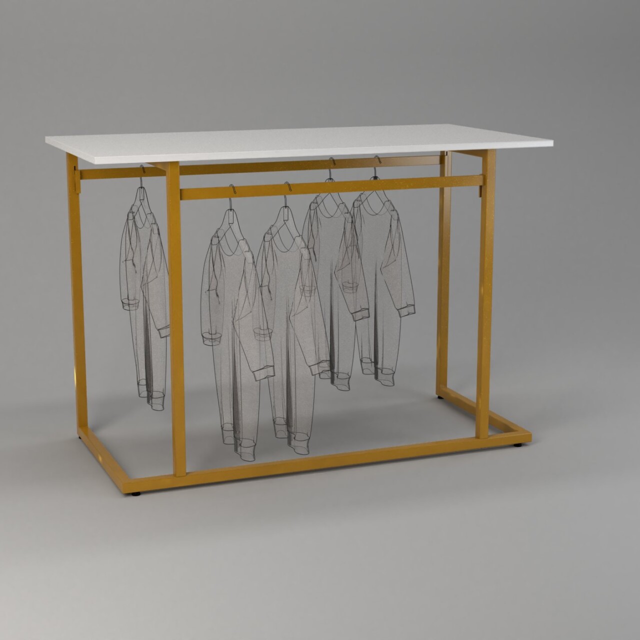 tavolo servizio centro stanza oro bianco 02