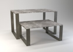 tavolo servizio negozio espositivo iron doppio 01