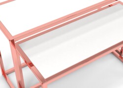 espositori tavolo espositore per negozi abbigliamento serie rainbow oro rosa bianco emozionale