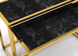 espositori tavolo espositore per negozi abbigliamento serie rainbow ottone marmo emozionale