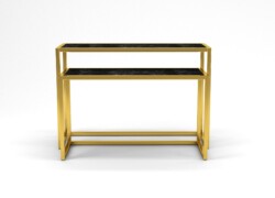 espositori tavolo espositore per negozi abbigliamento serie rainbow ottone marmo fronte