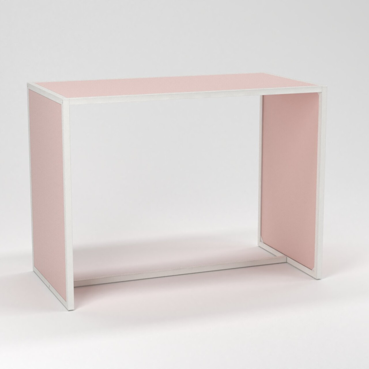 tavolo per negozi abbigliamento serie rainbow rosa bianco 01