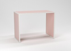 tavolo per negozi abbigliamento serie rainbow rosa bianco 01