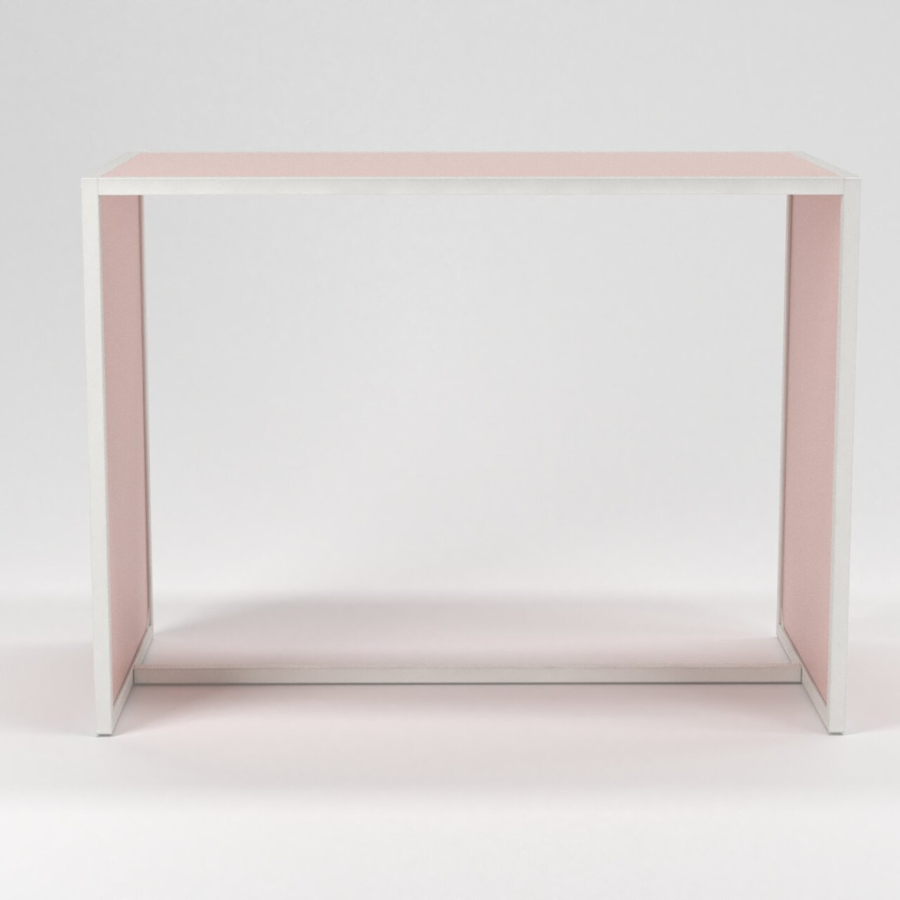 tavolo per negozi abbigliamento serie rainbow rosa bianco front