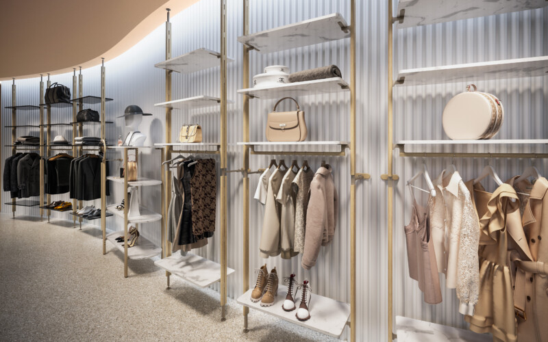 arredo negozi retail store lusso legno