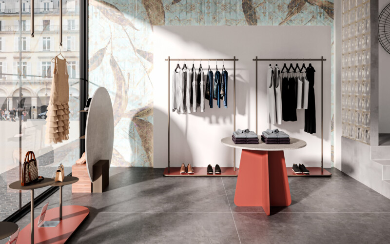arredo retail shop negozio abbigliamento rotondo design alta gamma lusso 04