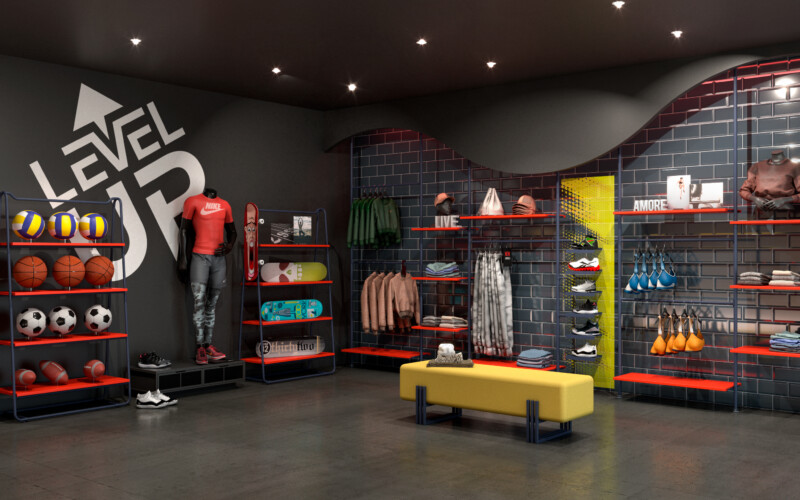 arredo tubolare tondo sportivo arredo sport design minimale