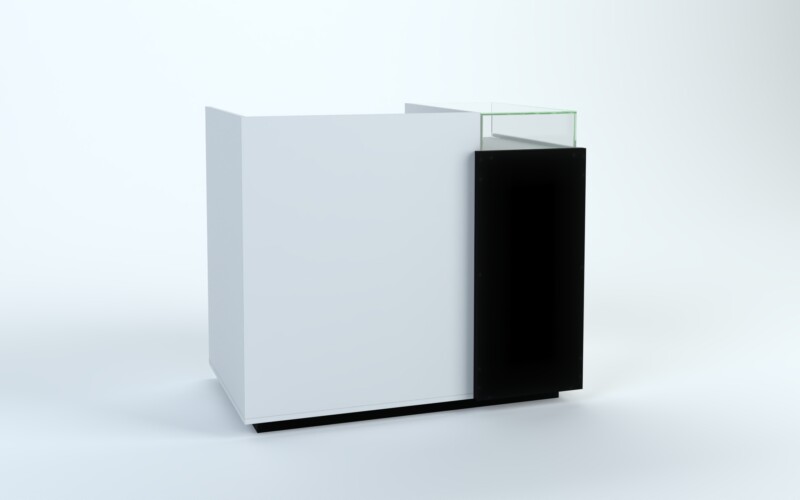 banco cassa subito disponibile pronto ritiro fast delivery bianco nero fronte