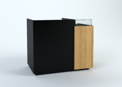 banco cassa subito disponibile pronto ritiro fast delivery legno nero fronte