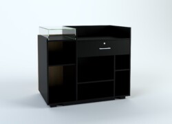 banco cassa subito disponibile pronto ritiro fast delivery legno nero retro