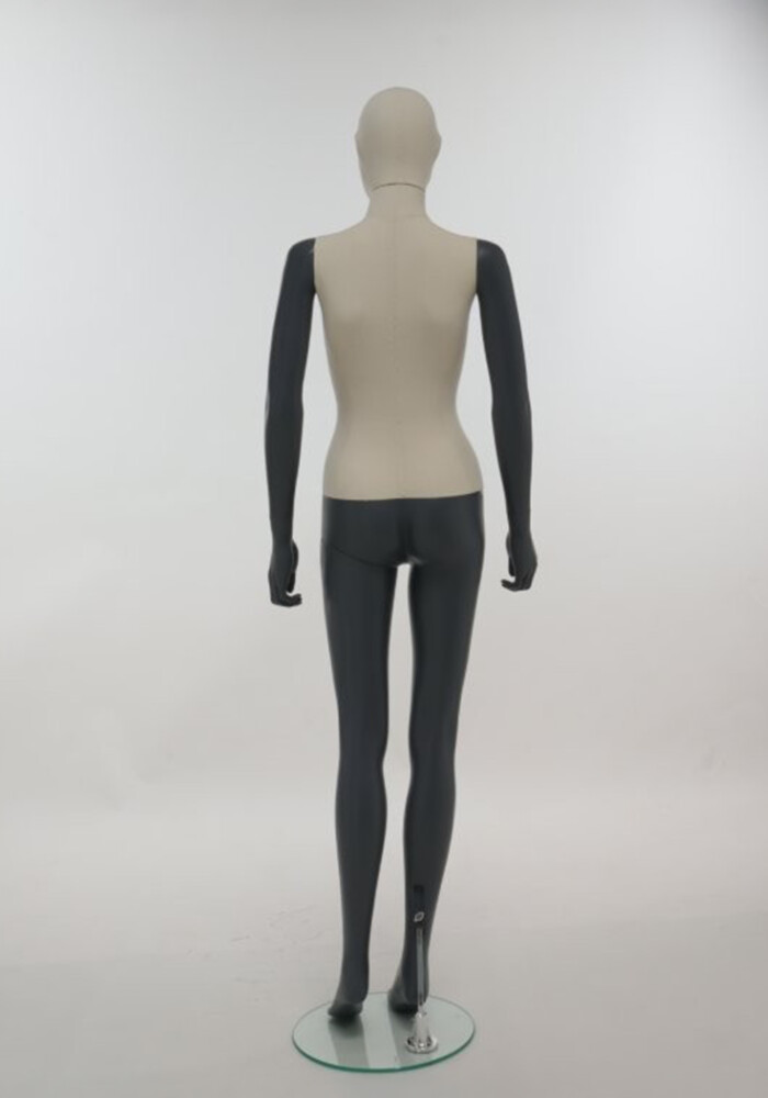 manichino donna antracite rivestito lino SFH1 CLT retro