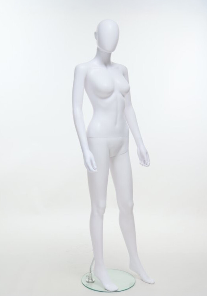 manichino donna plastica bianco SFH1 MW laterale