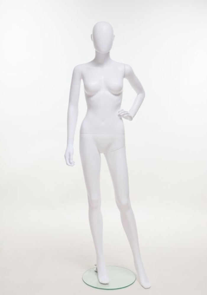 manichino donna plastica bianco SFH20 MW fronte