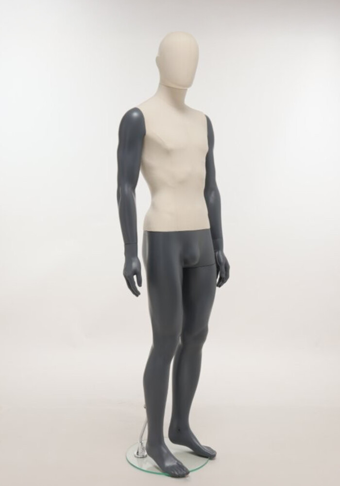 manichino uomo antracite rivestito lino SMH1 CLT laterale