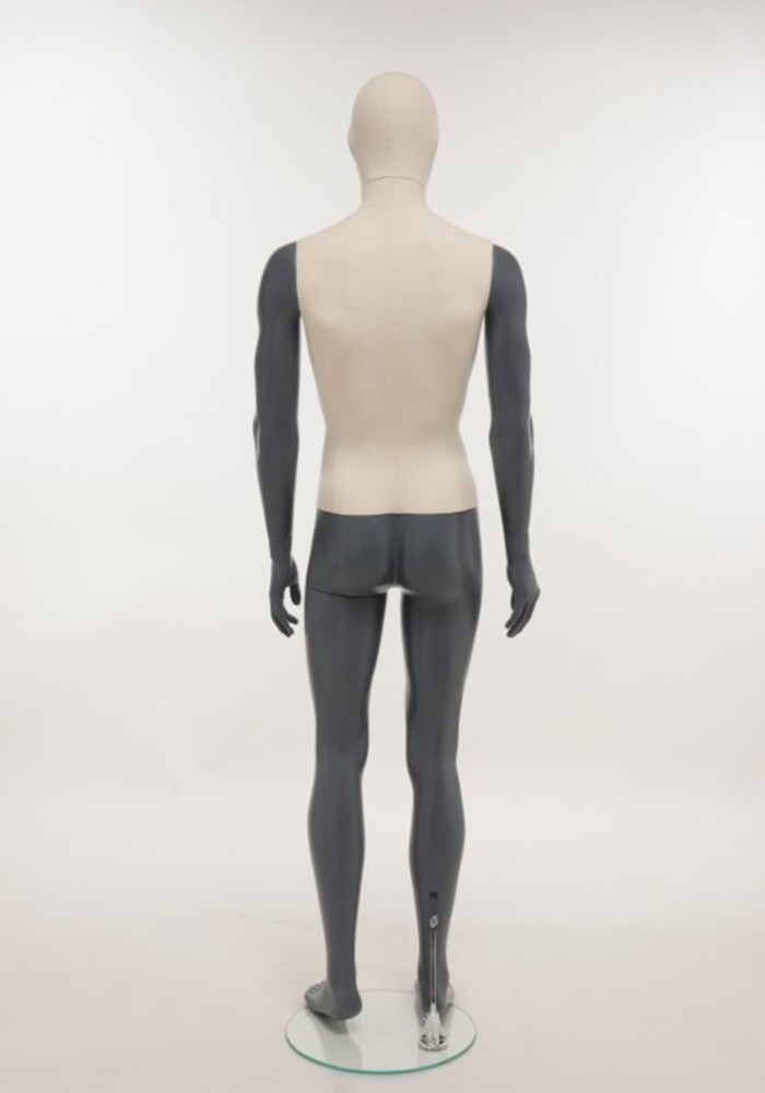 manichino uomo antracite rivestito lino SMH1 CLT retro