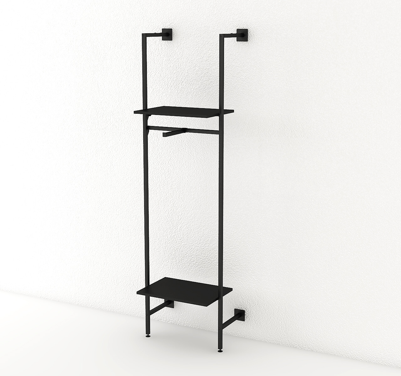 sistema a parete mensole RBWSP60 metallo nero