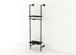 sistema a parete mensole RBWSP60 metallo nero