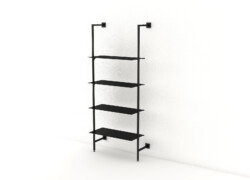 sistema parete RBWSP90 mensole metallo nero