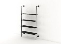 sistema parete da120cm RBWSP120 nero metallo nero