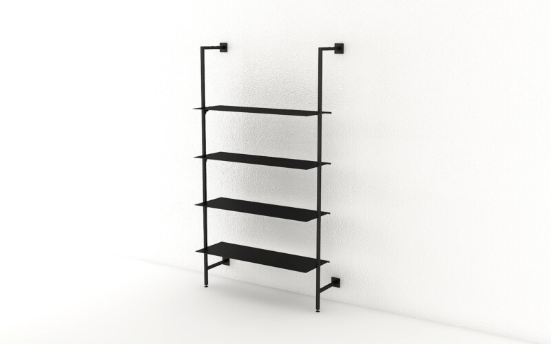 sistema parete da120cm RBWSP120 nero metallo nero