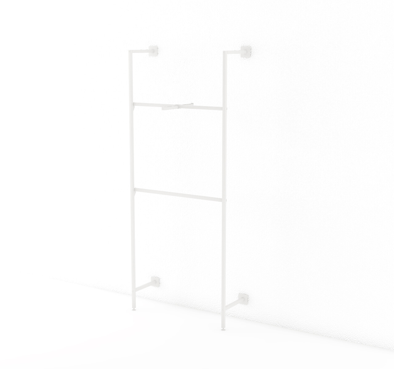 sistema parete montanti metallo bianco RBWSP90