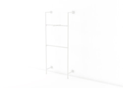 sistema parete montanti metallo bianco RBWSP90