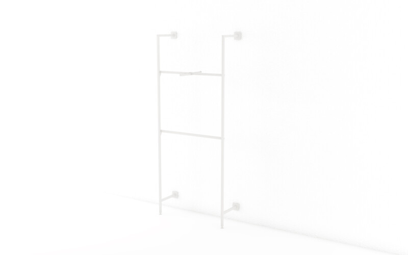 sistema parete montanti metallo bianco RBWSP90