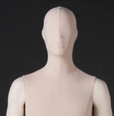 finitura manichino uomo stilizzato Circle plastica busto rivestito ecru MF01
