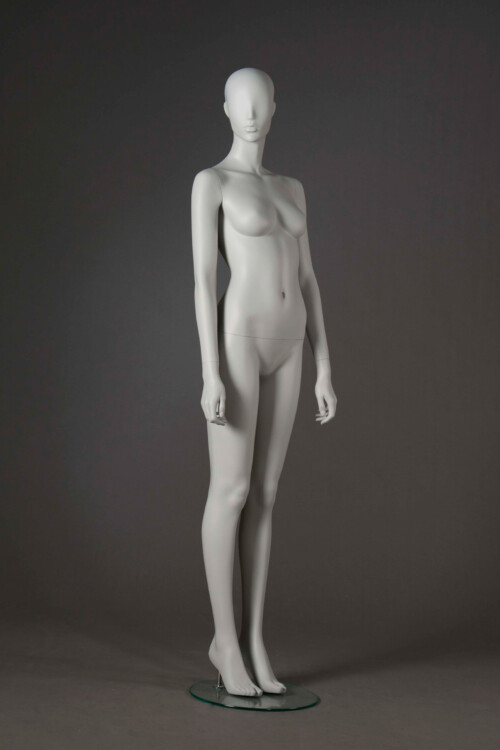 manichino donna stilizzato grigio perla chiaro 02