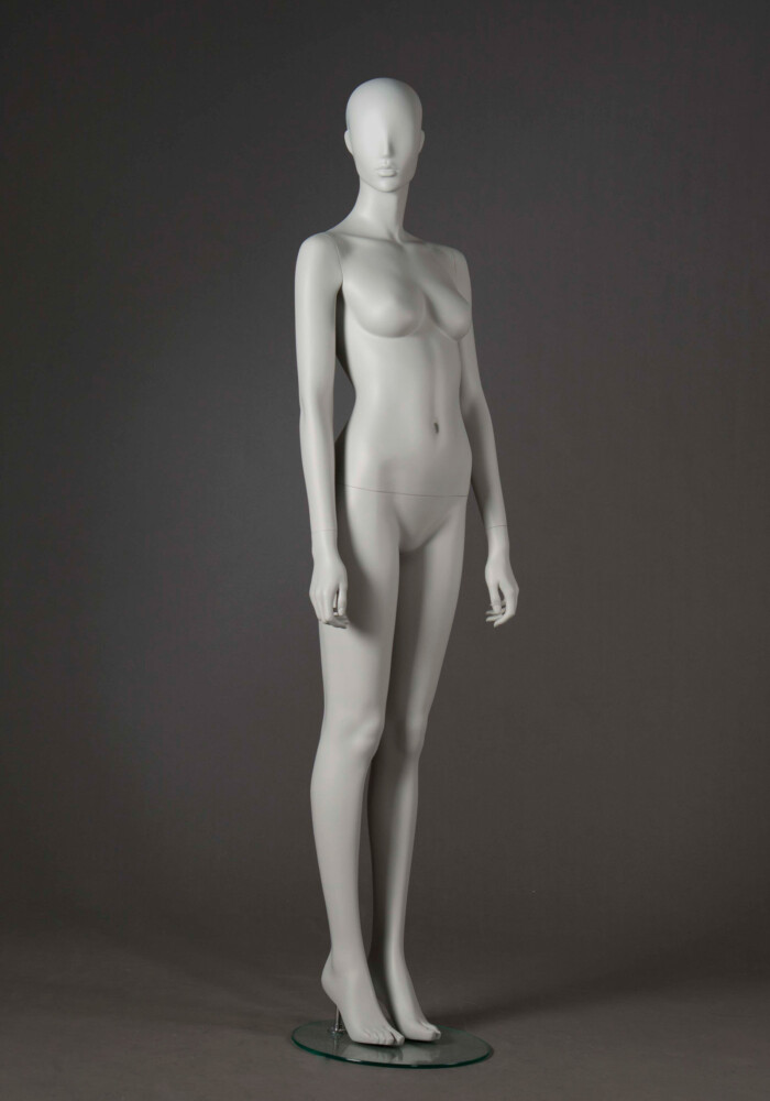 manichino donna stilizzato grigio perla chiaro 02