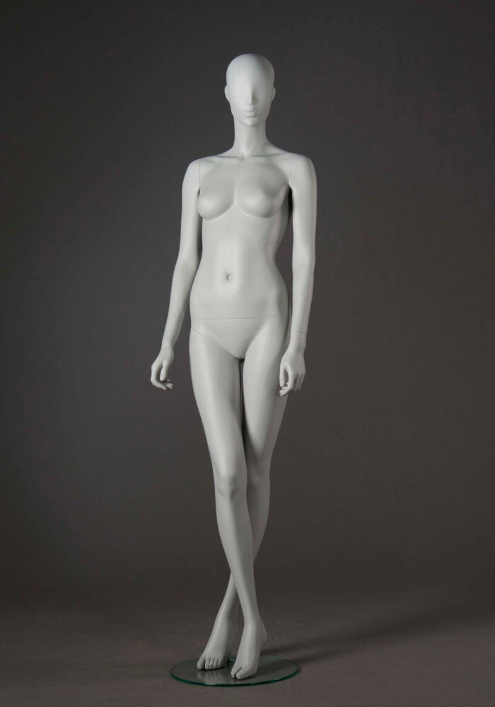 manichino donna stilizzato grigio perla chiaro 04