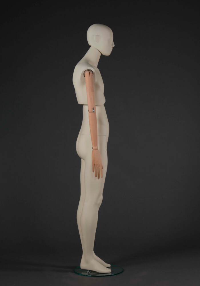 manichino uomo stilizzato Atelier braccia legno laterale