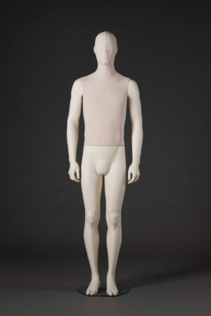 manichino uomo stilizzato Circle plastica busto rivestito ecru MF01