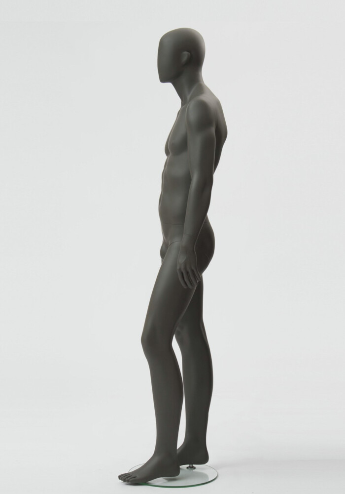 manichino stilizzato uomo Moon grigio M1 lato