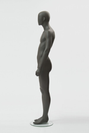 manichino stilizzato uomo Moon grigio M5 lato