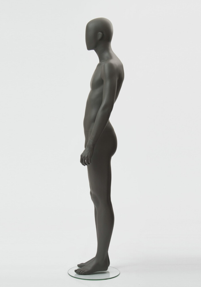 manichino stilizzato uomo Moon grigio M5 lato